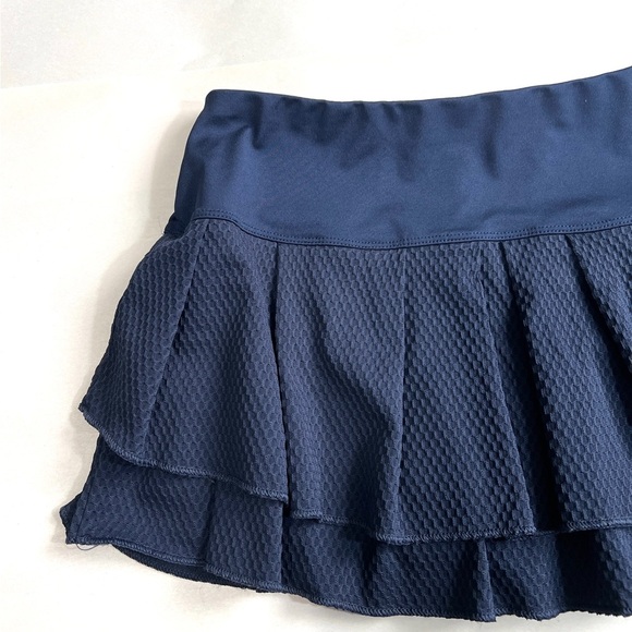 Lucky in Love Skirt Skort M Tennis Dark Blue Ruffle Mini Short Activewear Golf - Picture 3 of 7